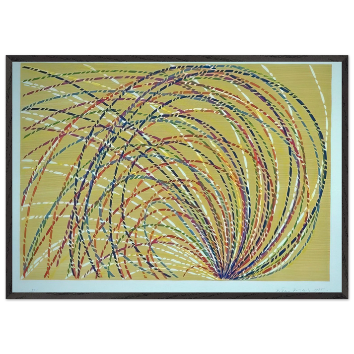 Aurora - 1985 - Piero Dorazio 70x100 cm / 28x40 inches Framed Art Print – Black Wooden Frame