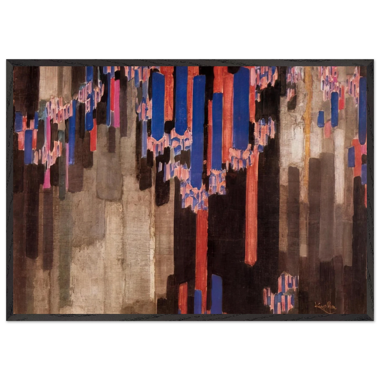 Ordination of verticals - Frantisek Kupka Framed Art Print – Black Wooden Frame - Default Title - -Framed Art Print