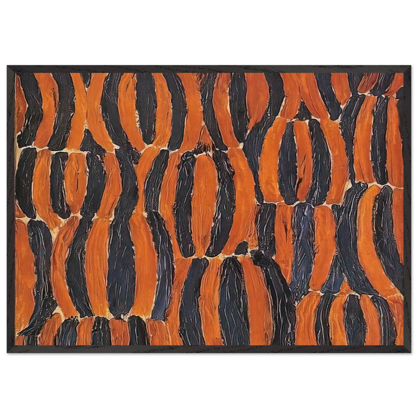 View of Maya - 1951 - Forrest Bess 70x100 cm / 28x40 inches Framed Art Print – Black Wooden Frame