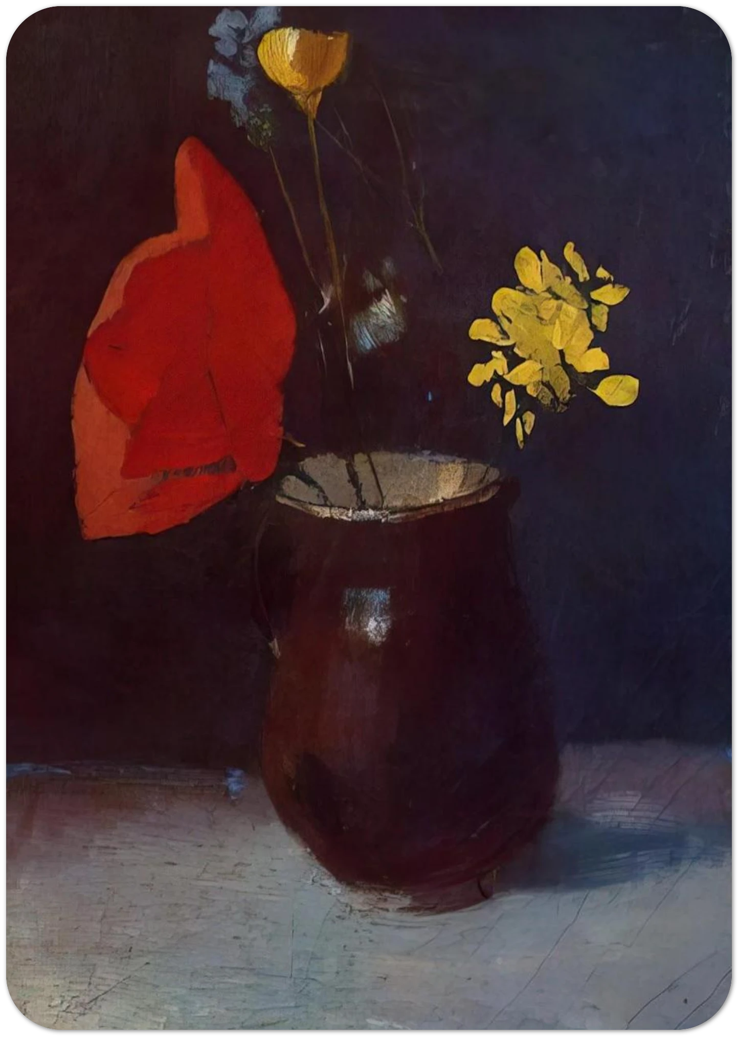 PITCHER OF FLOWERS By Odilon Redon Pack of 10 Post Cards | Odilon Redon Post Cards | A6 (10.5 x 14.8 cm) - 4.1 x 5.8 inches