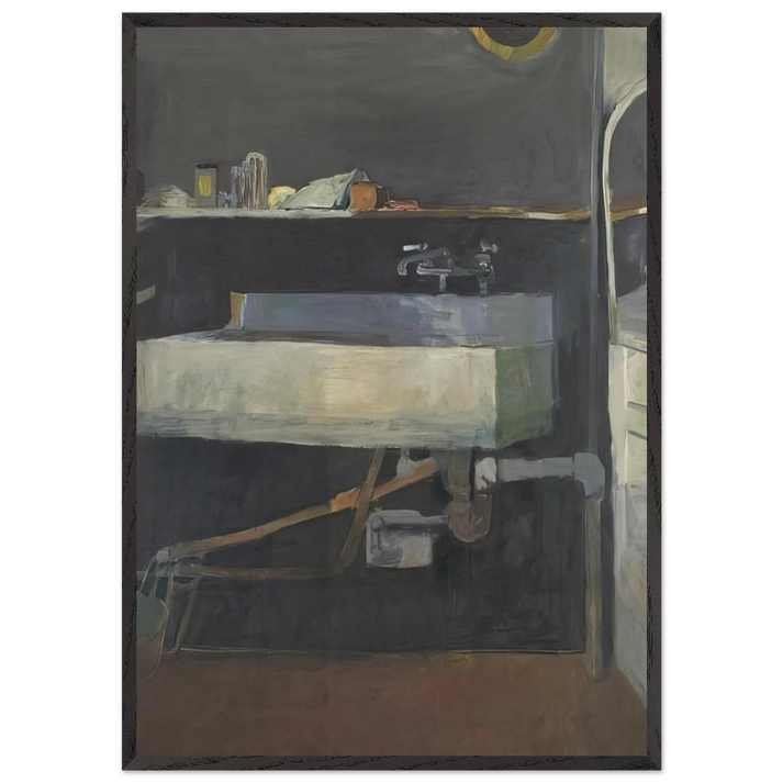 Corner of Studio Sink - Richard Diebenkorn 70x100 cm / 28x40 inches Framed Art Print – Black Wooden Frame