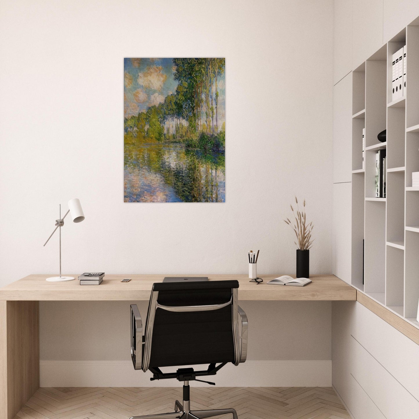 Poplars On The Banks Of The River Epte - claude monet Brushed Aluminum Print - 70x100 cm / 28x40 inches | claude monet Aluminum Print | claude monet Prints