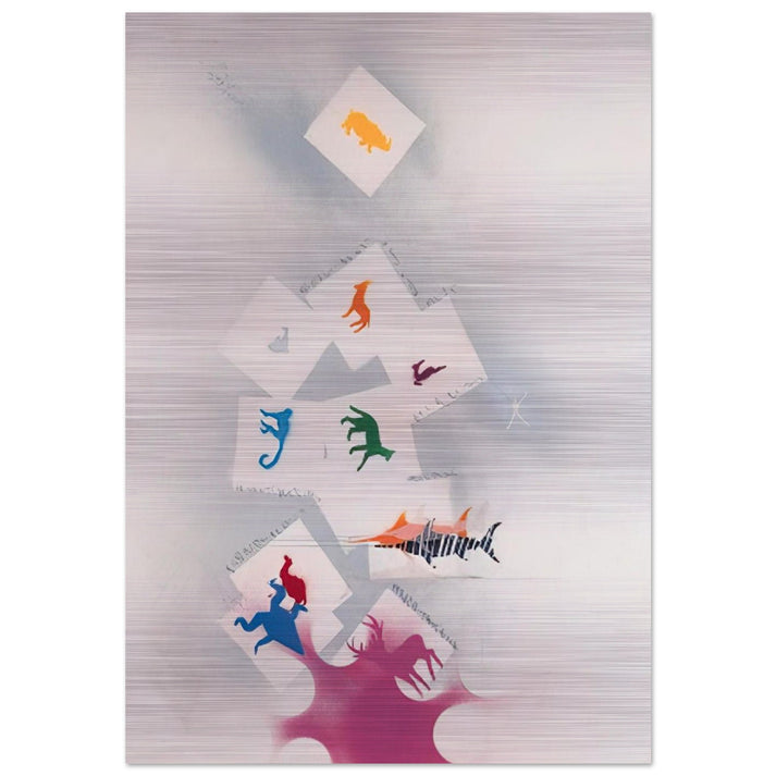 UNTITLED 2 - Alighiero Boetti Brushed Aluminum Print - 70x100 cm / 28x40 inches | Alighiero Boetti Aluminum Print | Alighiero Boetti Prints