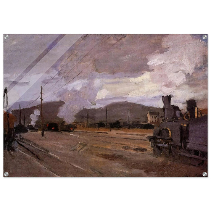 The Railroad Station at Argenteuil - claude monet Acrylic Print - 70x100 cm / 28x40″ inches