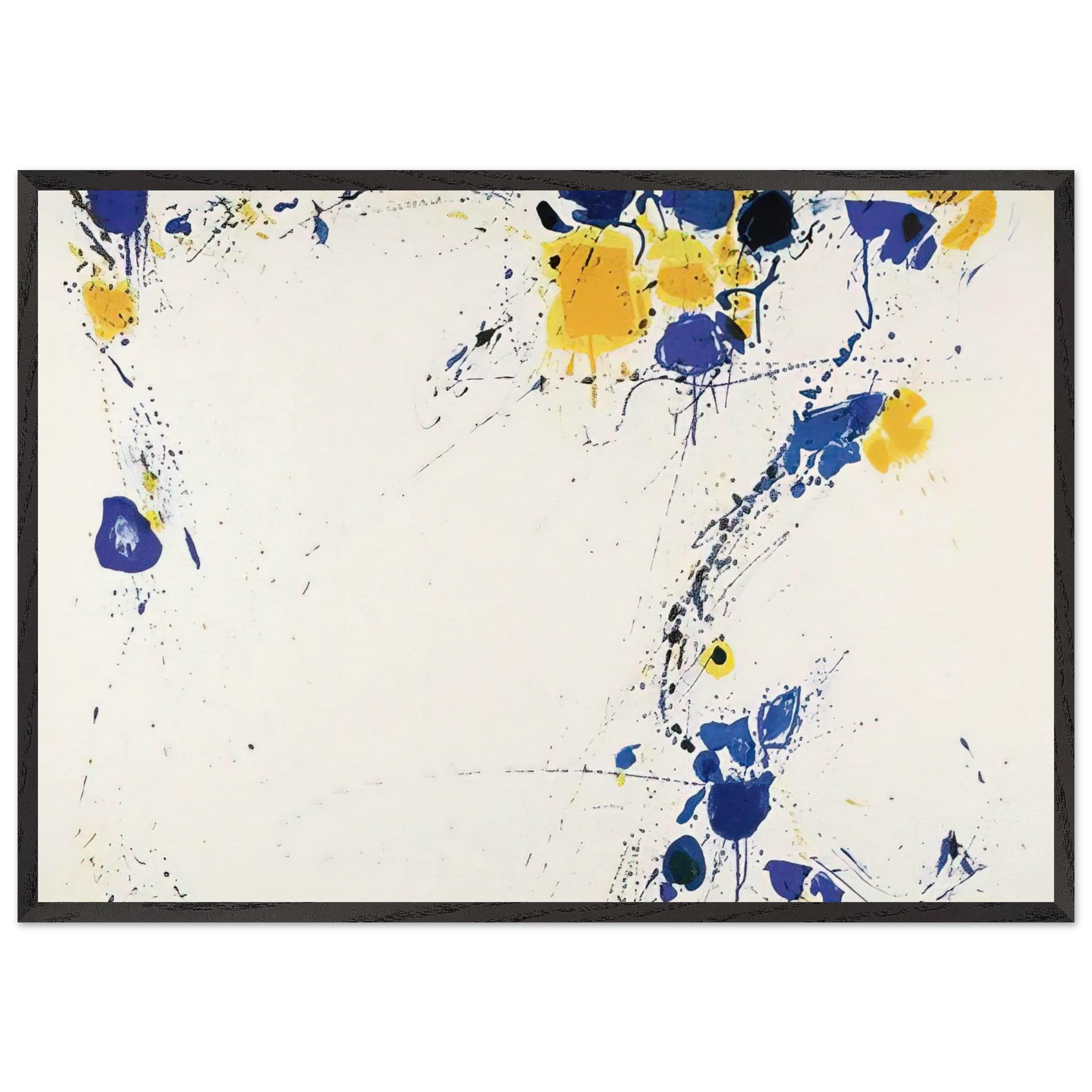 Foot Print - Sam Francis 70x100 cm / 28x40 inches Framed Art Print – Black Wooden Frame