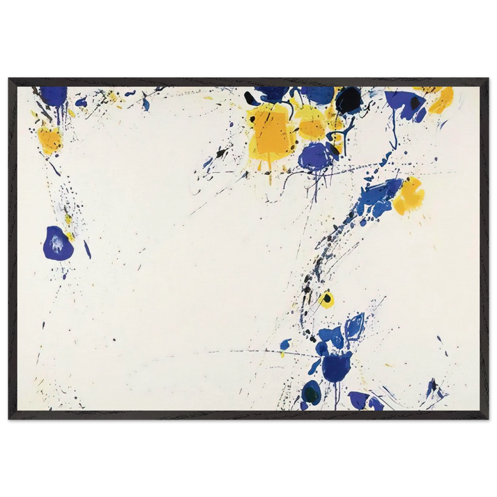 Foot Print - Sam Francis 70x100 cm / 28x40 inches Framed Art Print – Black Wooden Frame