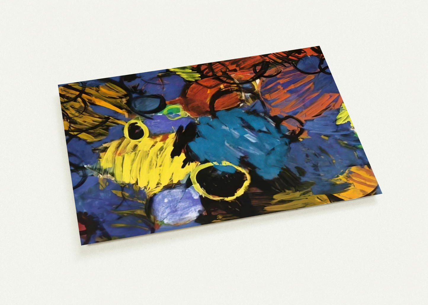 Motion - 1962 By Ernst Wilhelm Nay Pack of 10 Post Cards | Ernst Wilhelm Nay Post Cards | A6 (10.5 x 14.8 cm) - 4.1 x 5.8 inches