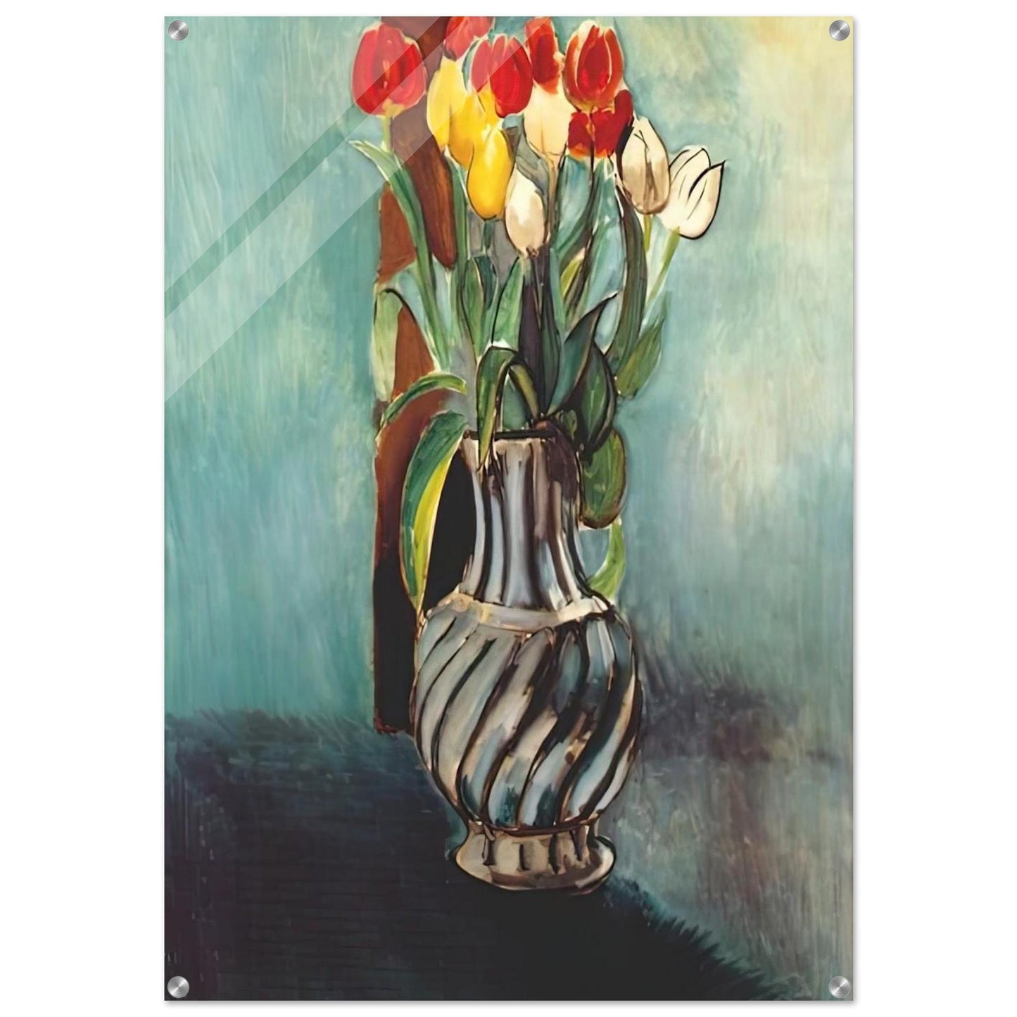 ME MYSELF STENDHAL VASE OF TULIPS 1914 - Henri Matisse Acrylic Print - 70x100 cm / 28x40″ inches