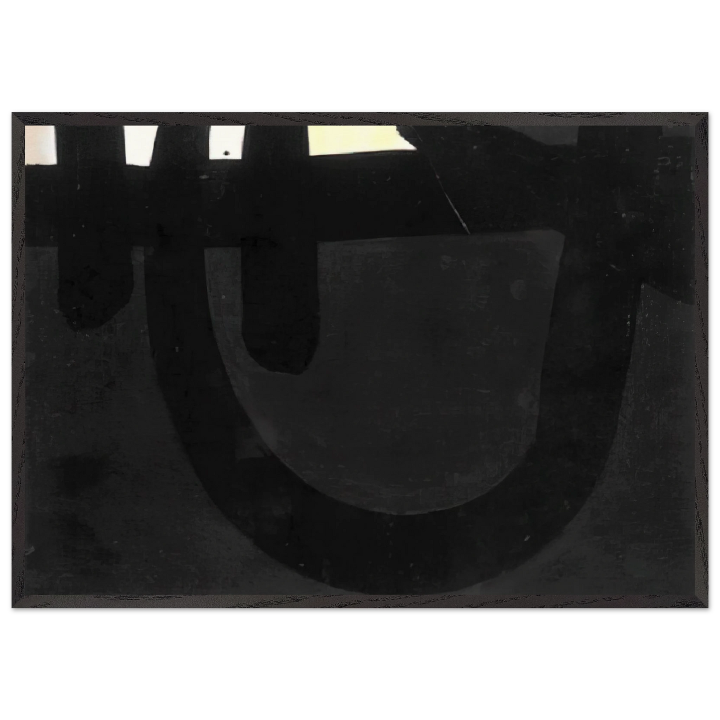 Peinture 8 aout 1974 - 1974 - Pierre Soulages Framed Art Print – Black Wooden Frame - Default Title - -Framed Art Print