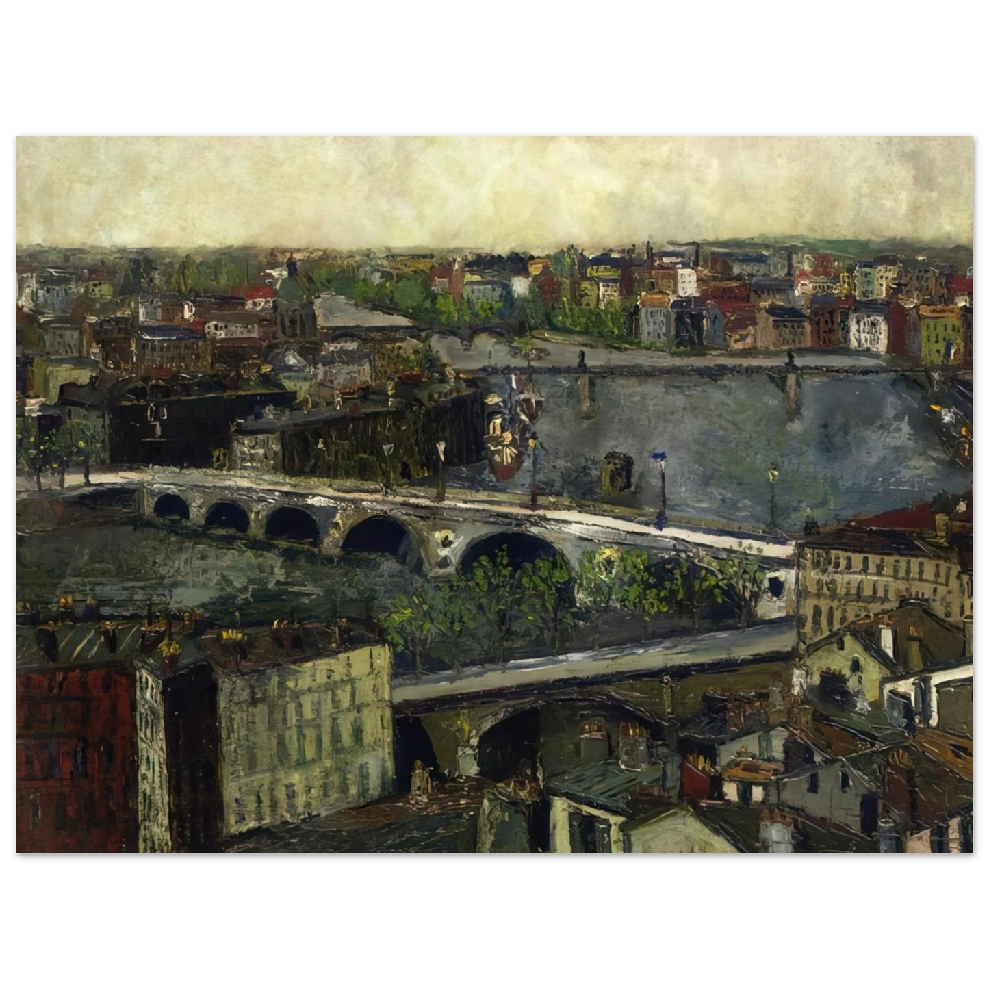 Maurice Utrillo - THE BRIDGES OF TOULOUSE Fine Art Poster - Default Title