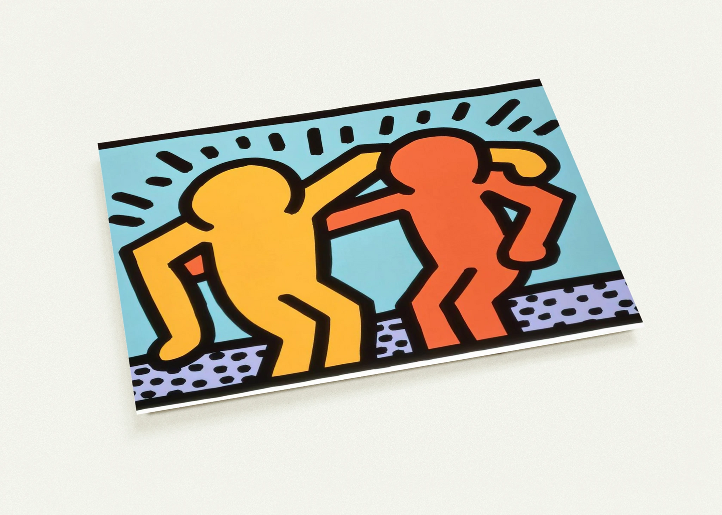 BEST BUDDIES 1990 By Keith Haring Pack of 10 Post Cards | Keith Haring Post Cards | A6 (10.5 x 14.8 cm) - 4.1 x 5.8 inches