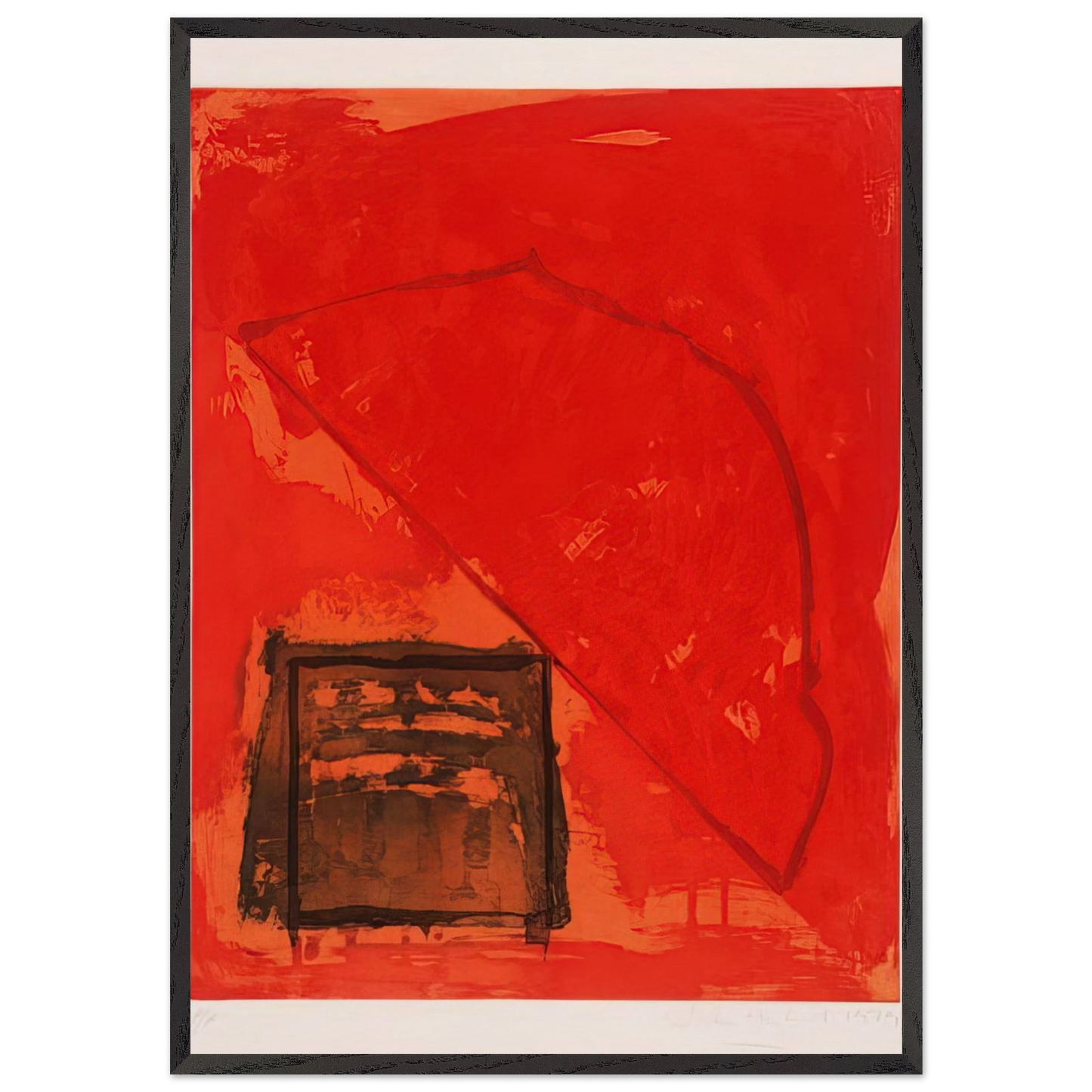 Trace - 1979 - John Hoyland Framed Art Print – Black Wooden Frame - Default Title - -Framed Art Print