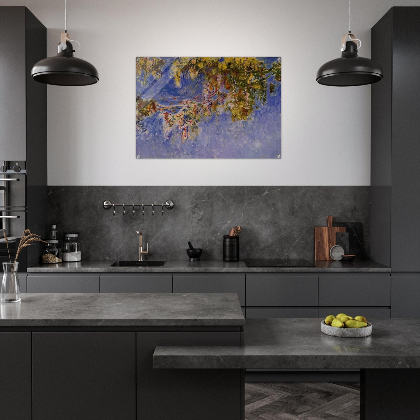 Wisteria - claude monet Acrylic Print - 70x100 cm / 28x40″ inches