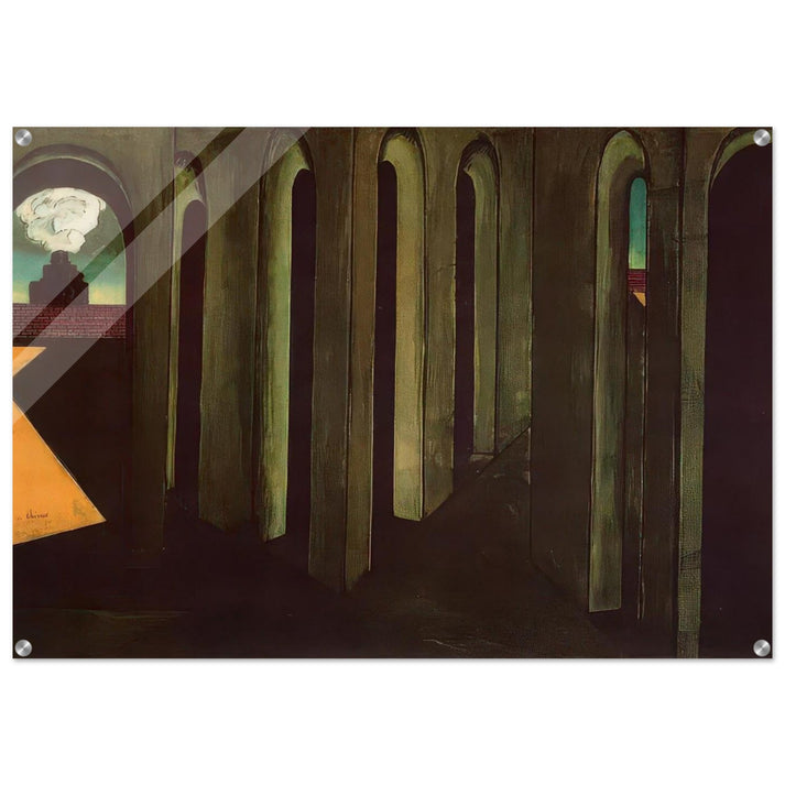 THE ANXIOUS JOURNEY 1913 - Giorgio de Chirico Acrylic Print - 70x100 cm / 28x40″ inches