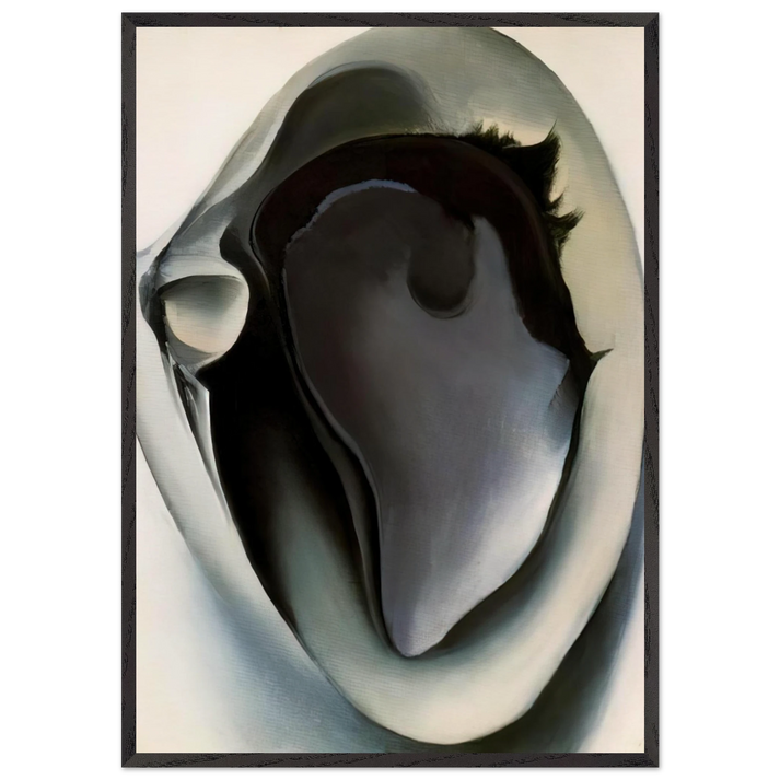 Clam and mussel - Georgia OKeeffe 70x100 cm / 28x40 inches Framed Art Print – Black Wooden Frame