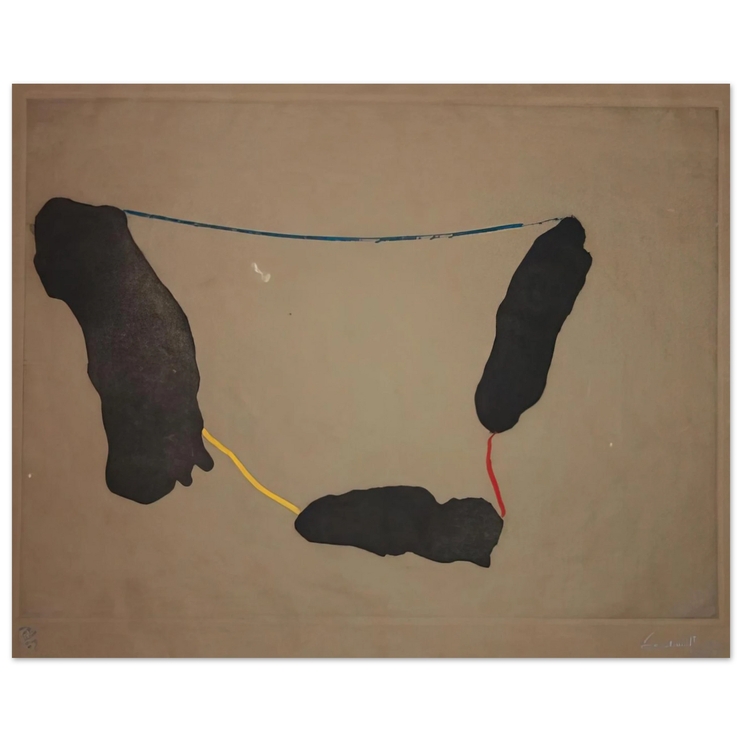 Helen Frankenthaler - Connected By Joy - 1973 Wall art - A3 (29.7 x 42 cm) - Premium Wooden Framed Poster With Fine Art Paper-canvas - Wood frame