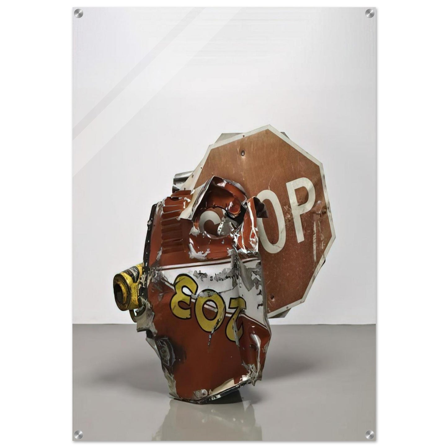 STOP SIDE EARLY WINTER GLUT 1987 - Robert Rauschenberg Acrylic Print - 70x100 cm / 28x40″ inches