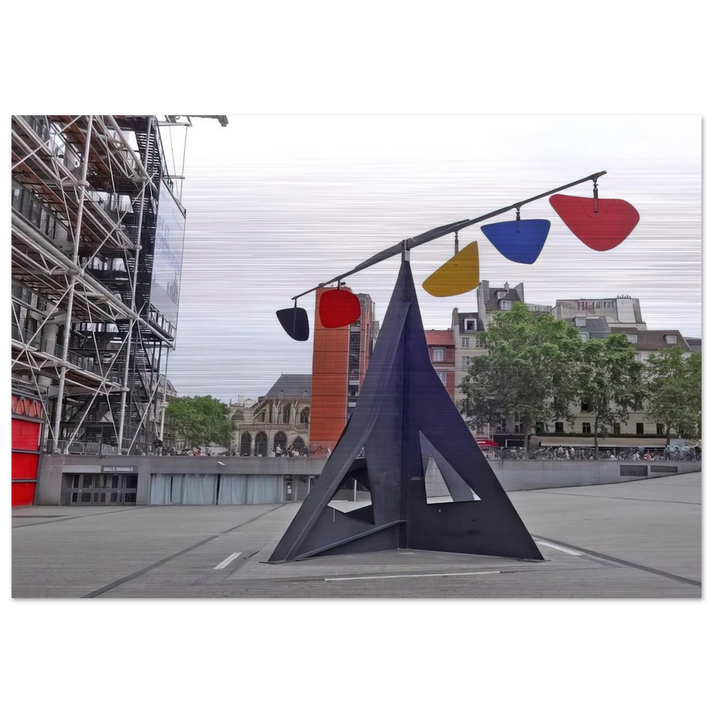 HORIZONTAL 1974 - Alexander Calder Brushed Aluminum Print - 70x100 cm / 28x40 inches | Alexander Calder Aluminum Print | Alexander Calder Prints