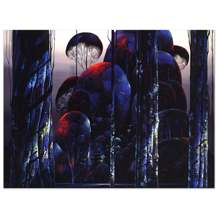Eyvind Earle - Trees Draped in Autumn 75x100 cm / 30x40inches Fine Art Poster