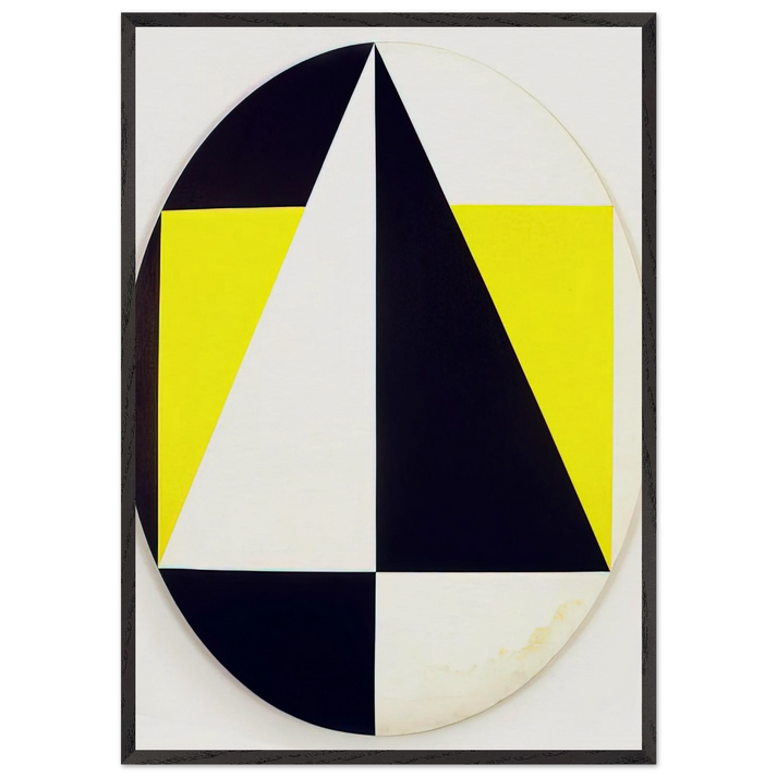 Tondo3Colors - 1958 - Carmen Herrera 70x100 cm / 28x40 inches Framed Art Print – Black Wooden Frame