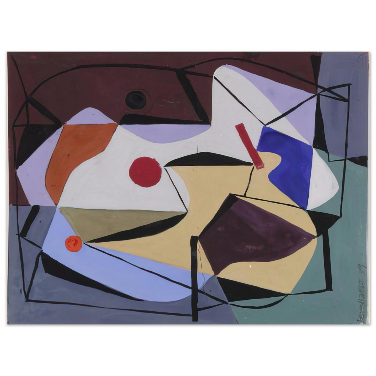 Ad Reinhardt - Study for a Painting - 1939 Fine Art Poster - Default Title