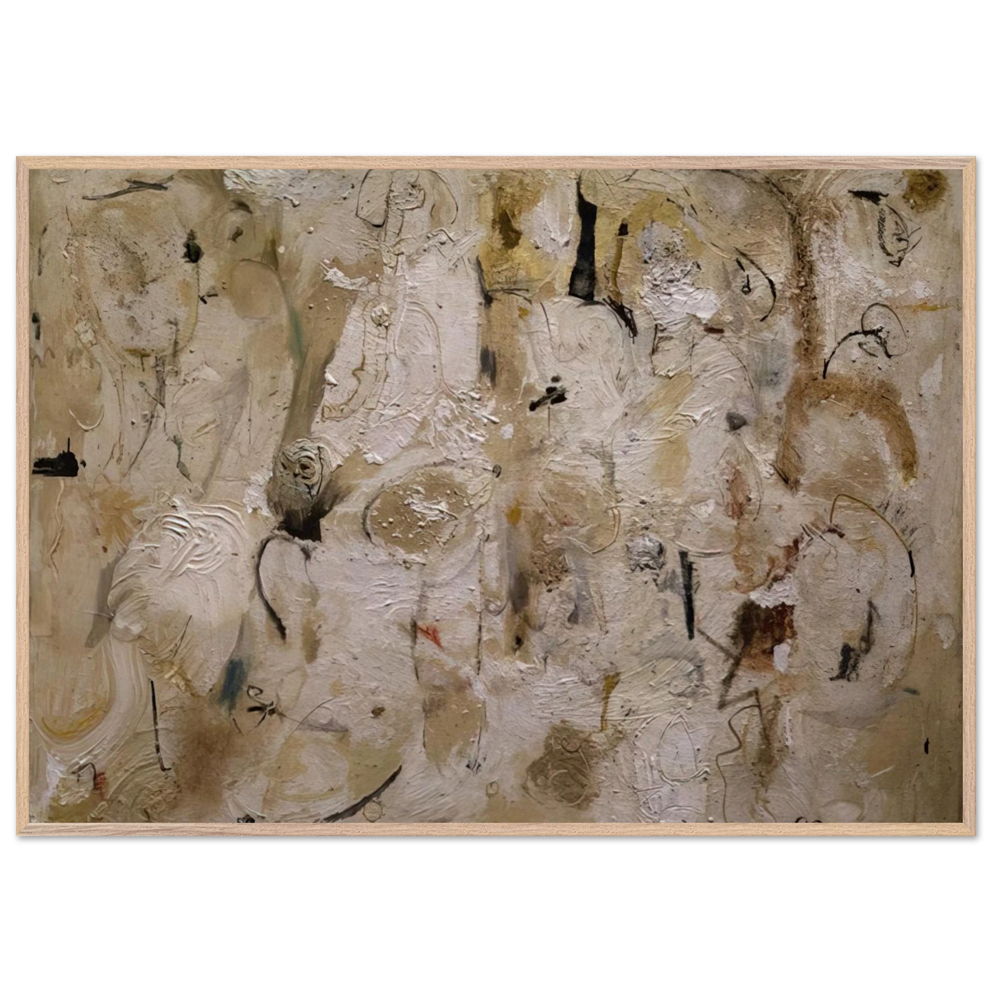 Helen Frankenthaler - Painted on 21st Street - 1951 Wall art - 70x100 cm / 28x40 inches - Premium Wooden Framed Poster With Fine Art Paper - White frame