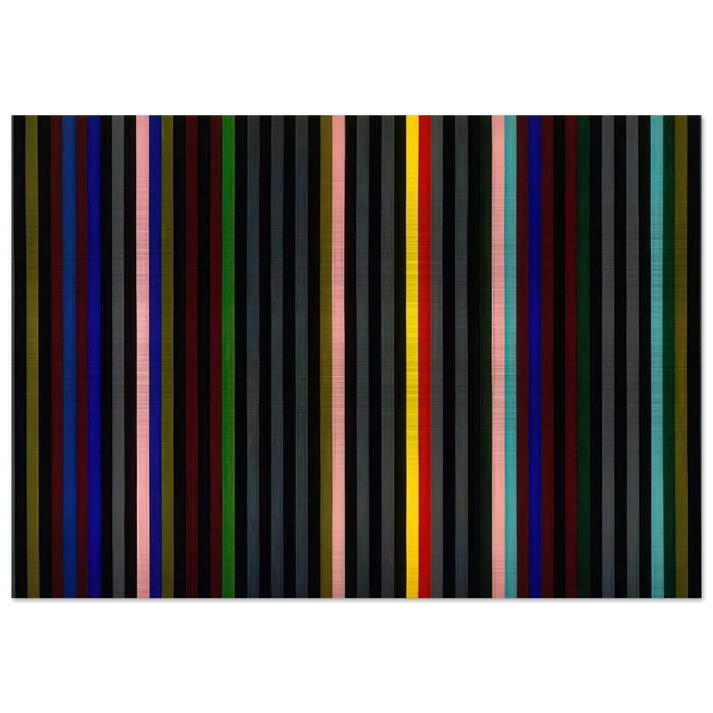 Black Grey Beat - 1964 - Gene Davis Brushed Aluminum Print - 70x100 cm / 28x40 inches | Gene Davis Aluminum Print | Gene Davis Prints