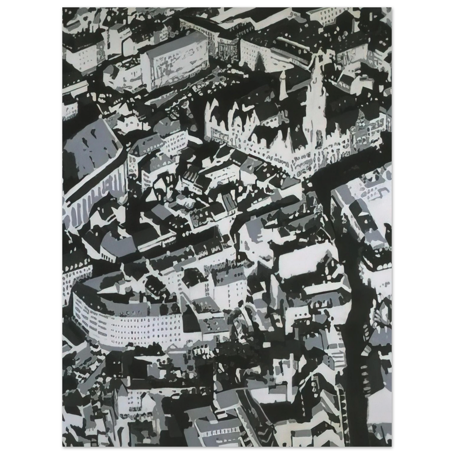 Gerhard Richter - TOWNSCAPE MU 1968 Fine Art Poster - Default Title
