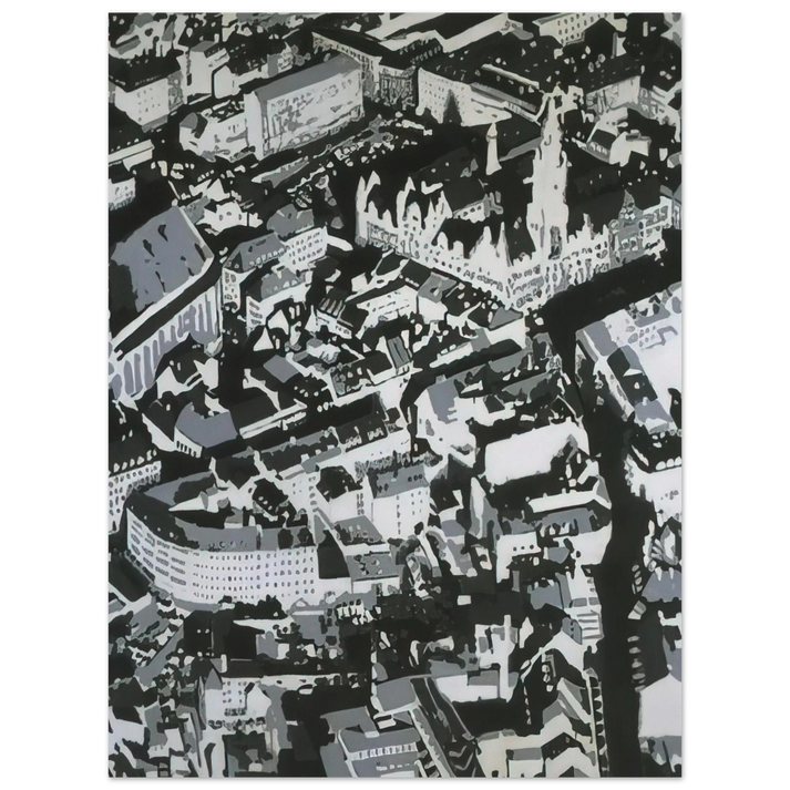 Gerhard Richter - TOWNSCAPE MU 1968 75x100 cm / 30x40inches Fine Art Poster
