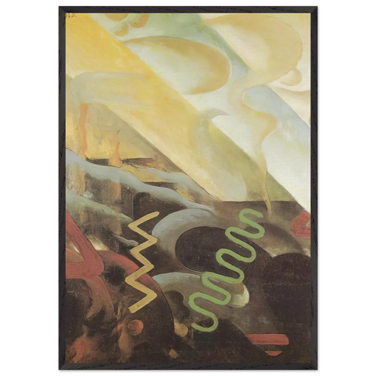 Astrazione - 1921 - Julius Evola 70x100 cm / 28x40 inches Framed Art Print – Black Wooden Frame