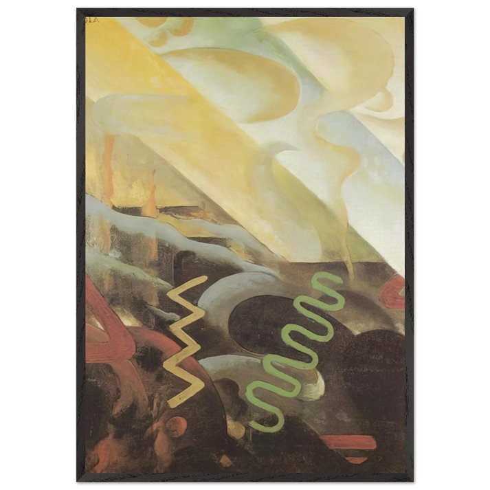 Astrazione - 1921 - Julius Evola 70x100 cm / 28x40 inches Framed Art Print – Black Wooden Frame