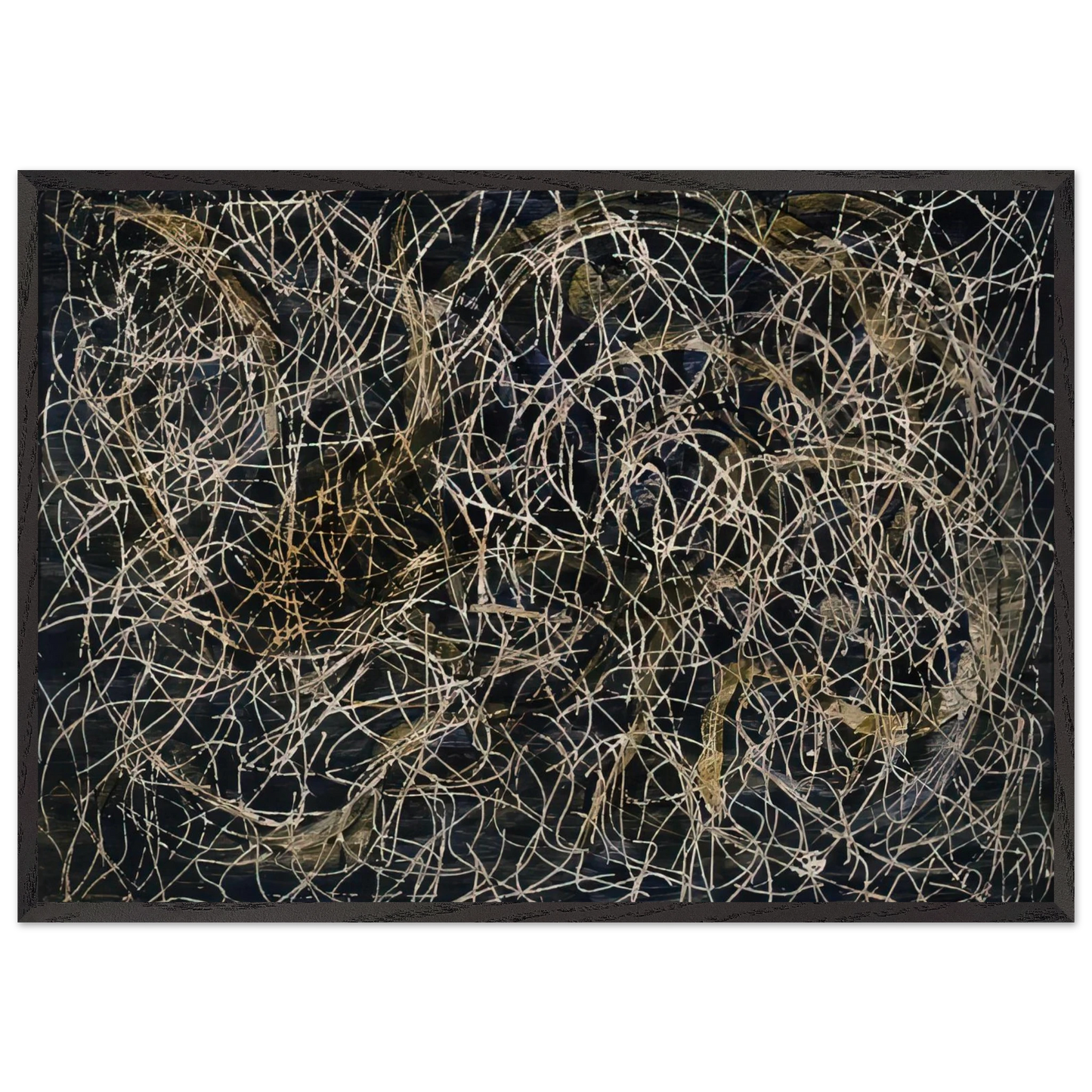 Rosier-feuilles - Marcel Barbeau Framed Art Print – Black Wooden Frame - Default Title - -Framed Art Print