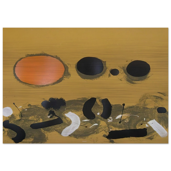 Orange Oval - 1972 - Adolph Gottlieb Brushed Aluminum Print - 70x100 cm / 28x40 inches | Adolph Gottlieb Aluminum Print | Adolph Gottlieb Prints