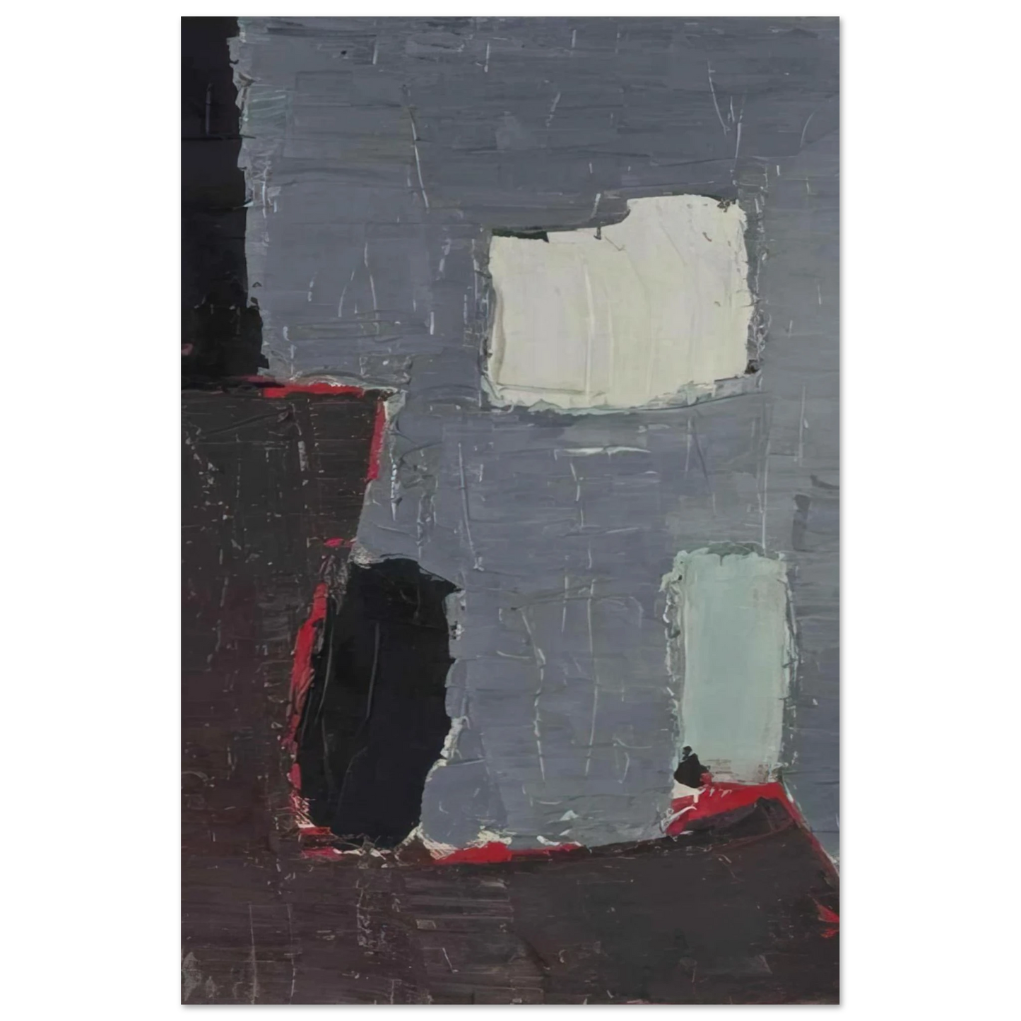Nicolas de Stael - Composition - 1950 Fine Art Poster - 40x60 cm / 16x24 inches