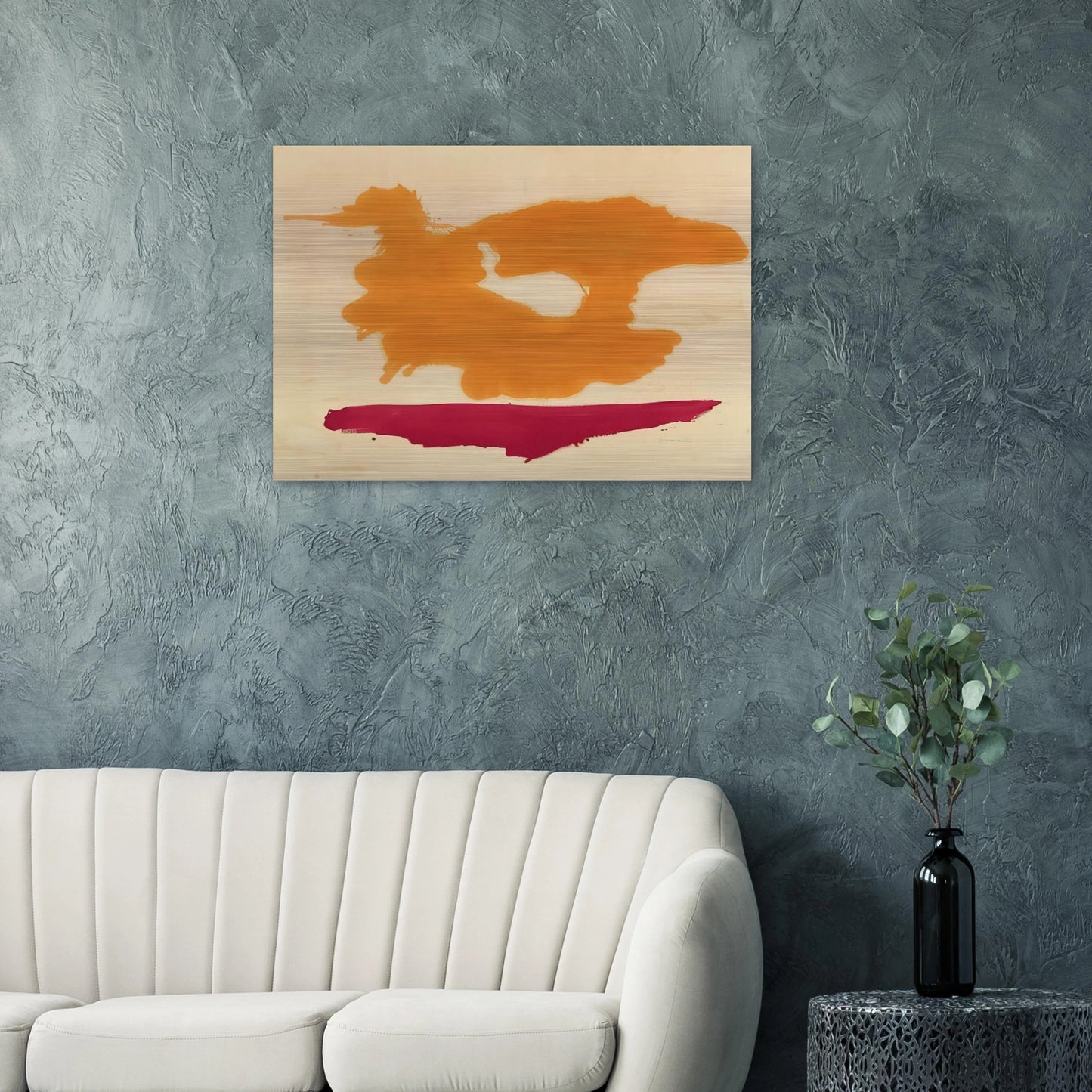 Only Orange - 1963 - Helen Frankenthaler Brushed Aluminum Print - 70x100 cm / 28x40 inches | Helen Frankenthaler Aluminum Print | Helen Frankenthaler Prints