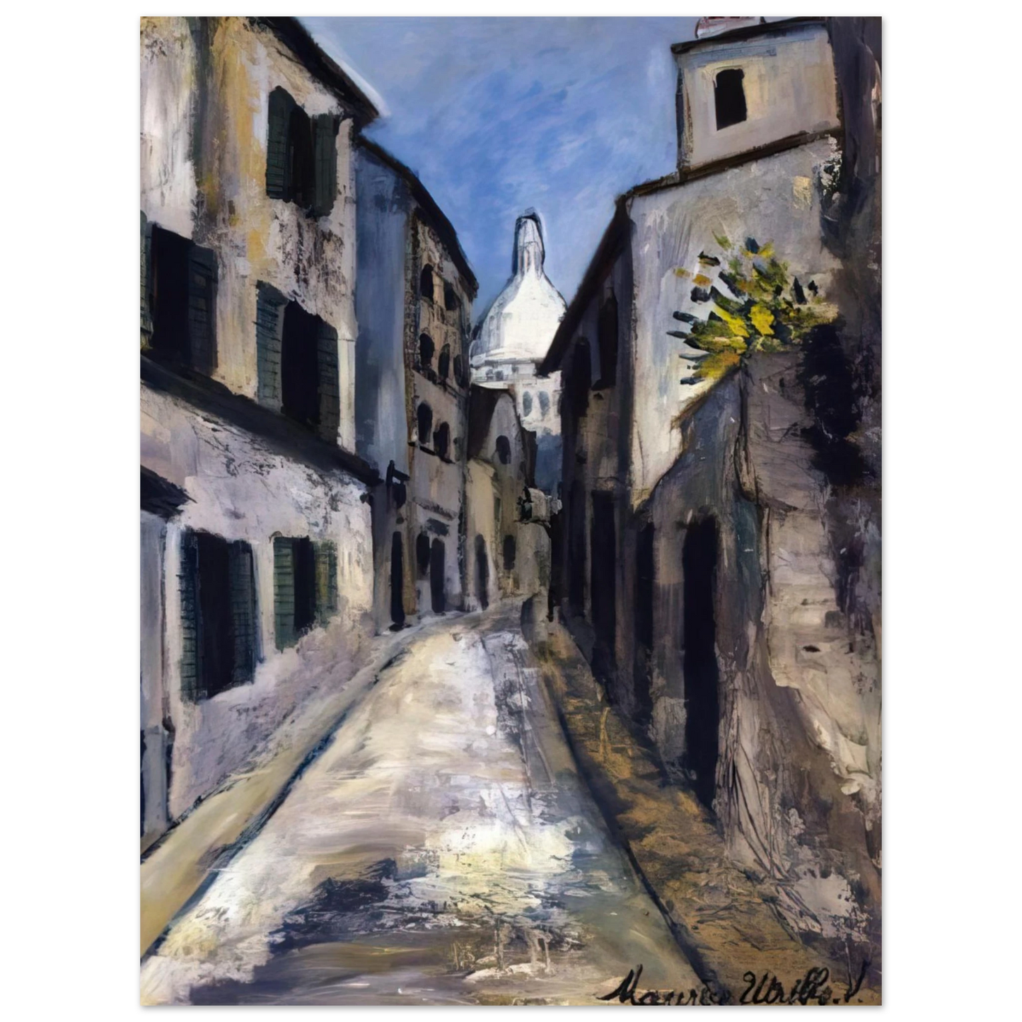 Maurice Utrillo - SAINT RUSTIQUE STREET Fine Art Poster - Default Title