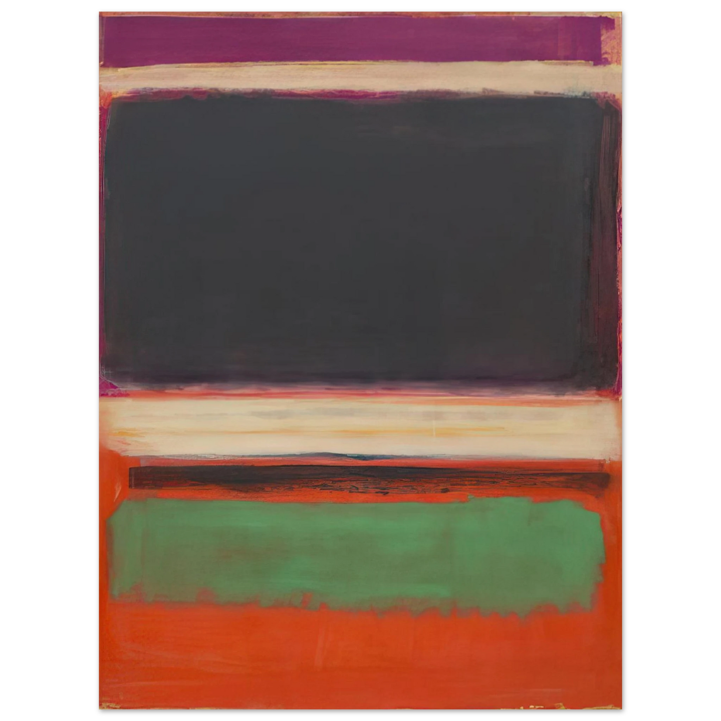 Mark Rothko - No.3No.13 Magenta, Black, Green on Orange - 1949 Wall Art - 60x80 cm / 24x32 inches - Fine Art Poster - -