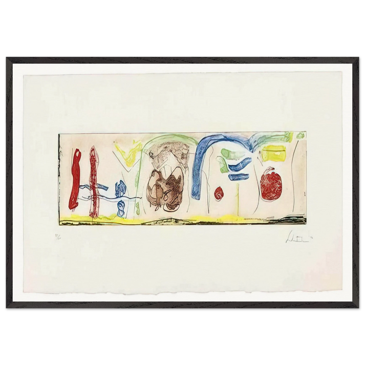 Bridges - 1996 - Helen Frankenthaler 70x100 cm / 28x40 inches Framed Art Print – Black Wooden Frame