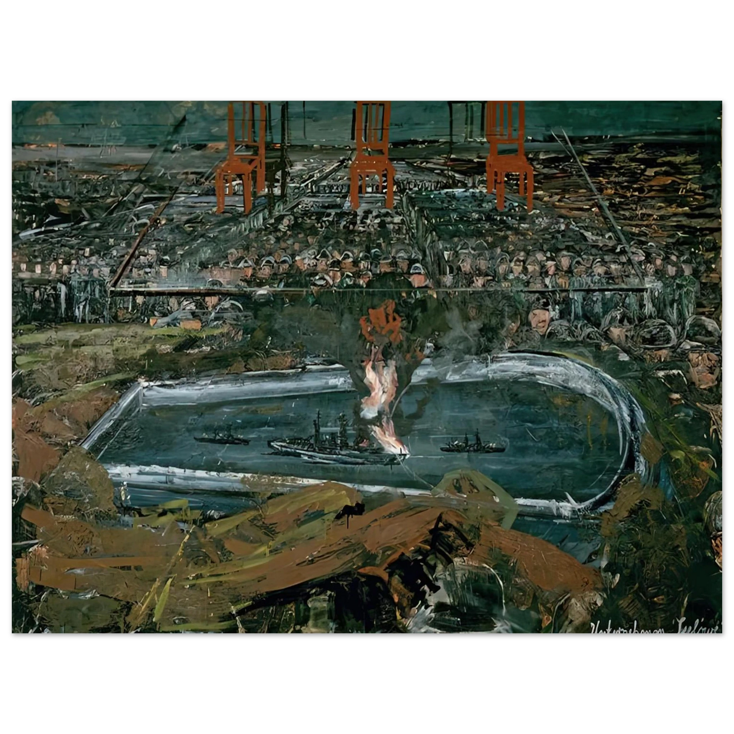 Anselm Kiefer - OPERATION SEA LION 1975 Fine Art Poster - Default Title