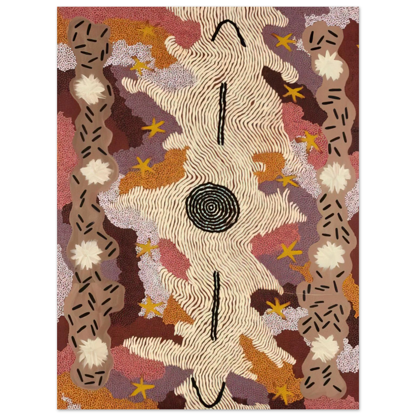Clifford Possum Tjapaltjarri - Secret Men's Business - 1995 Fine Art Poster - Default Title