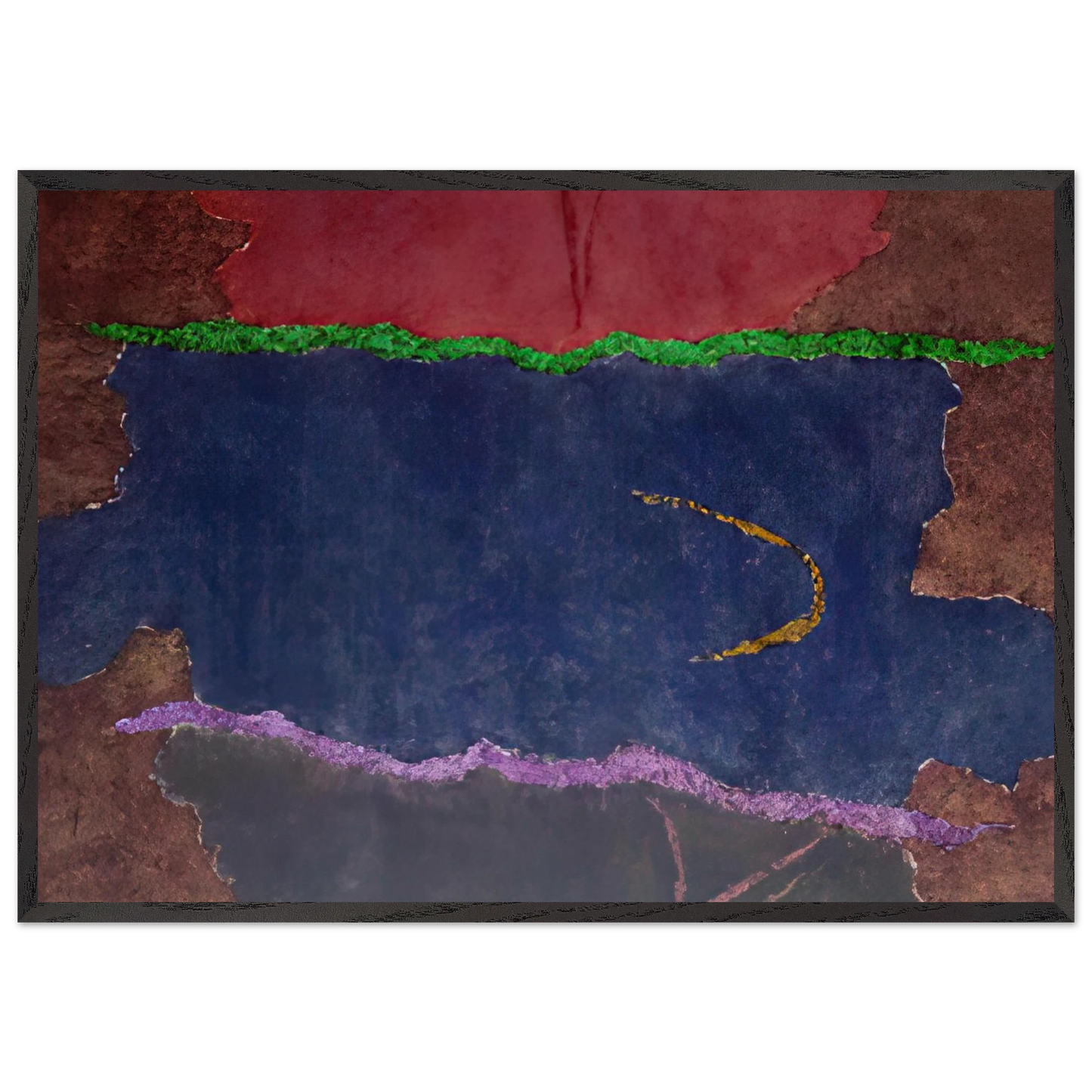 Infinity Field Lefkada Series - 1982 - Theodoros Stamos 70x100 cm / 28x40 inches Framed Art Print – Black Wooden Frame