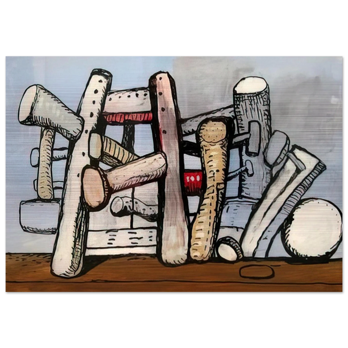 UNTITLED 1980 - Philip Guston Brushed Aluminum Print - 70x100 cm / 28x40 inches | Philip Guston Aluminum Print | Philip Guston Prints