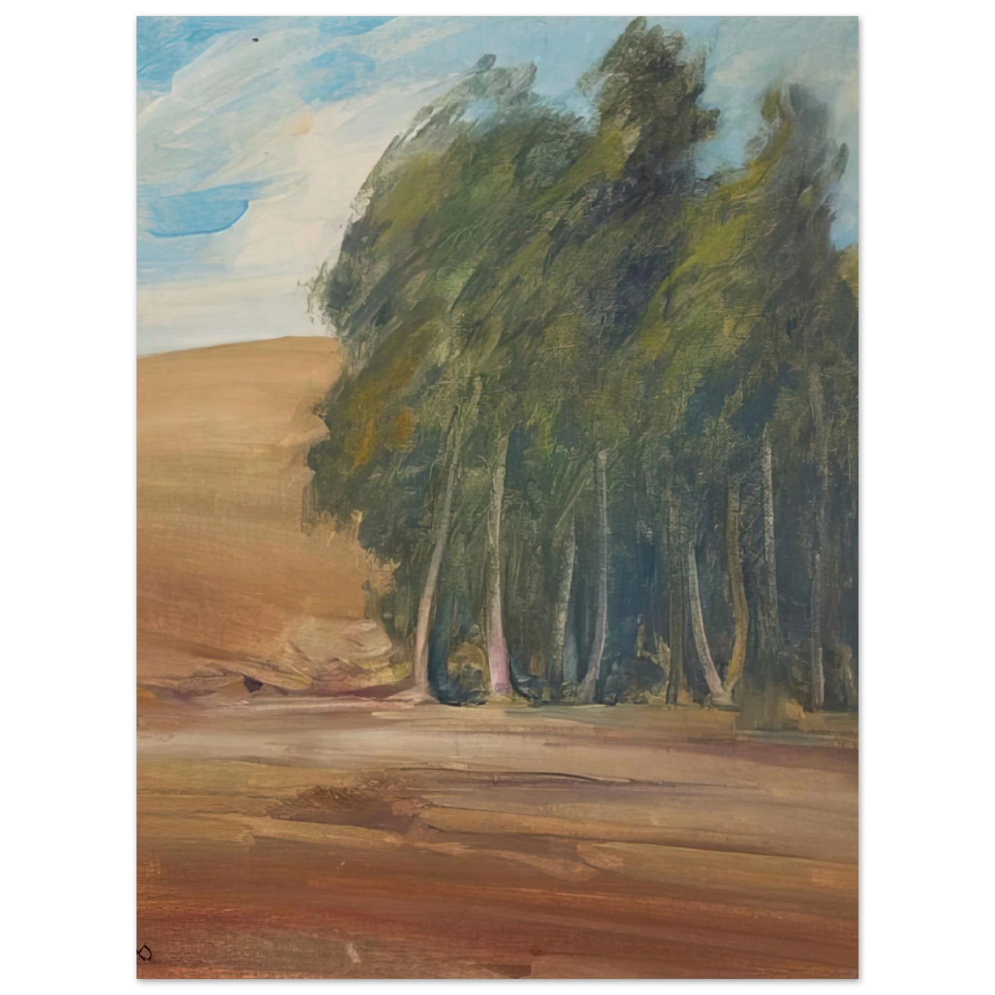 Xavier Martinez - A Grove of Windswept Trees - Tonalism Fine Art Poster - Default Title