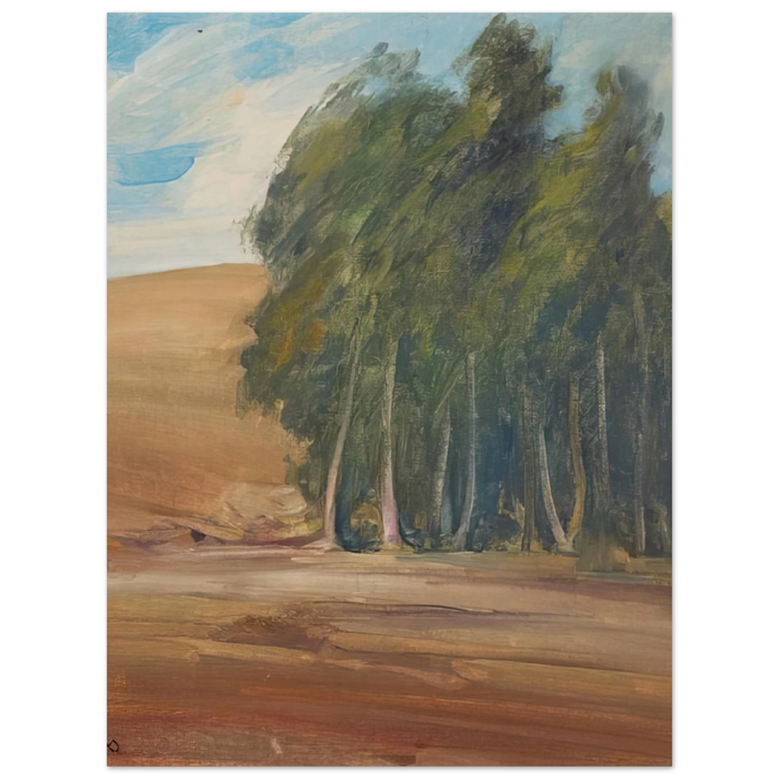 Xavier Martinez - A Grove of Windswept Trees - Tonalism 75x100 cm / 30x40inches Fine Art Poster