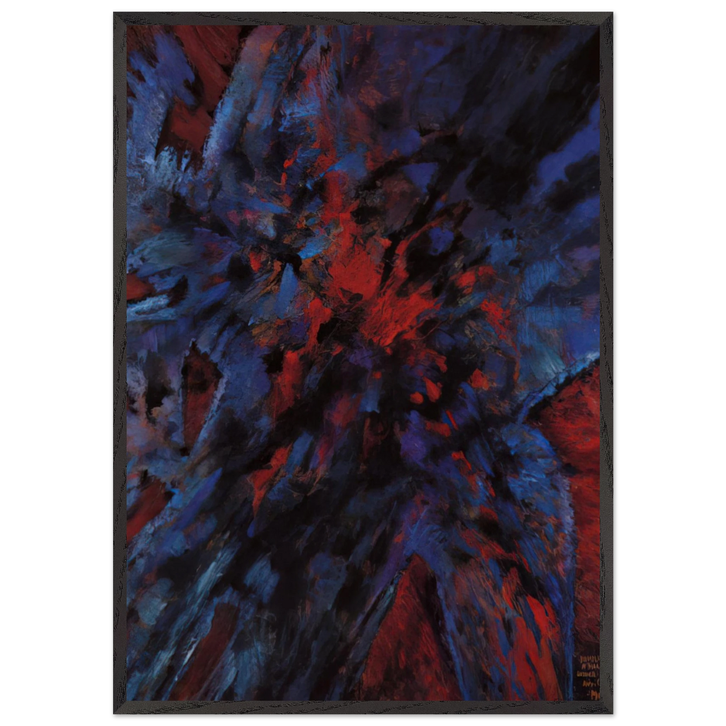 Hommage a Martin Luther King - 1968 - Alfred Manessier 70x100 cm / 28x40 inches Framed Art Print – Black Wooden Frame