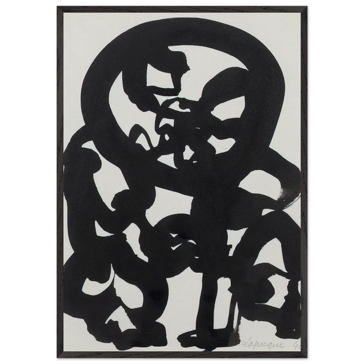 Le Pardon - 1946 - Charles Lapicque 70x100 cm / 28x40 inches Framed Art Print – Black Wooden Frame