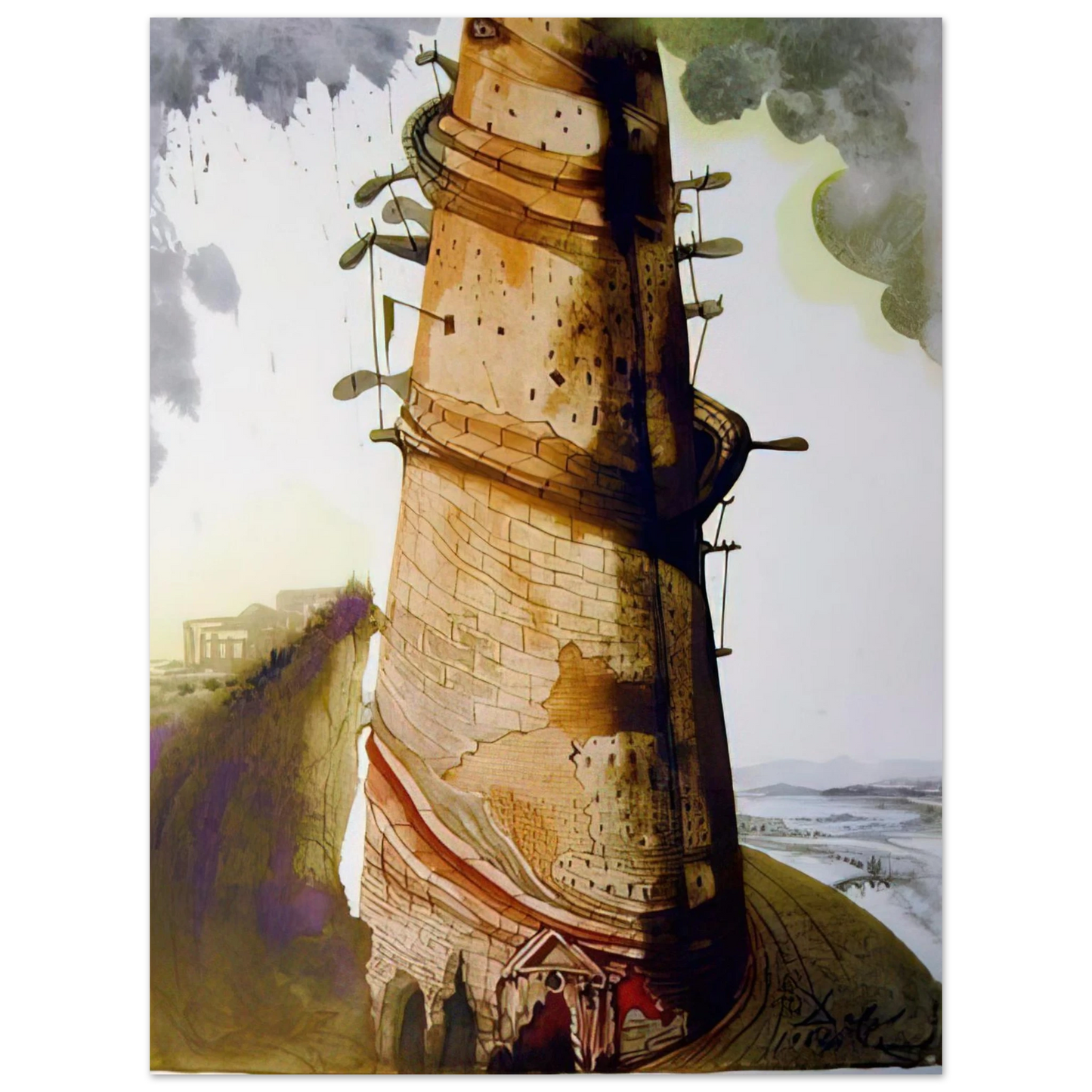 Salvador Dali - TURRIS BABEL 1967 Fine Art Poster - Default Title