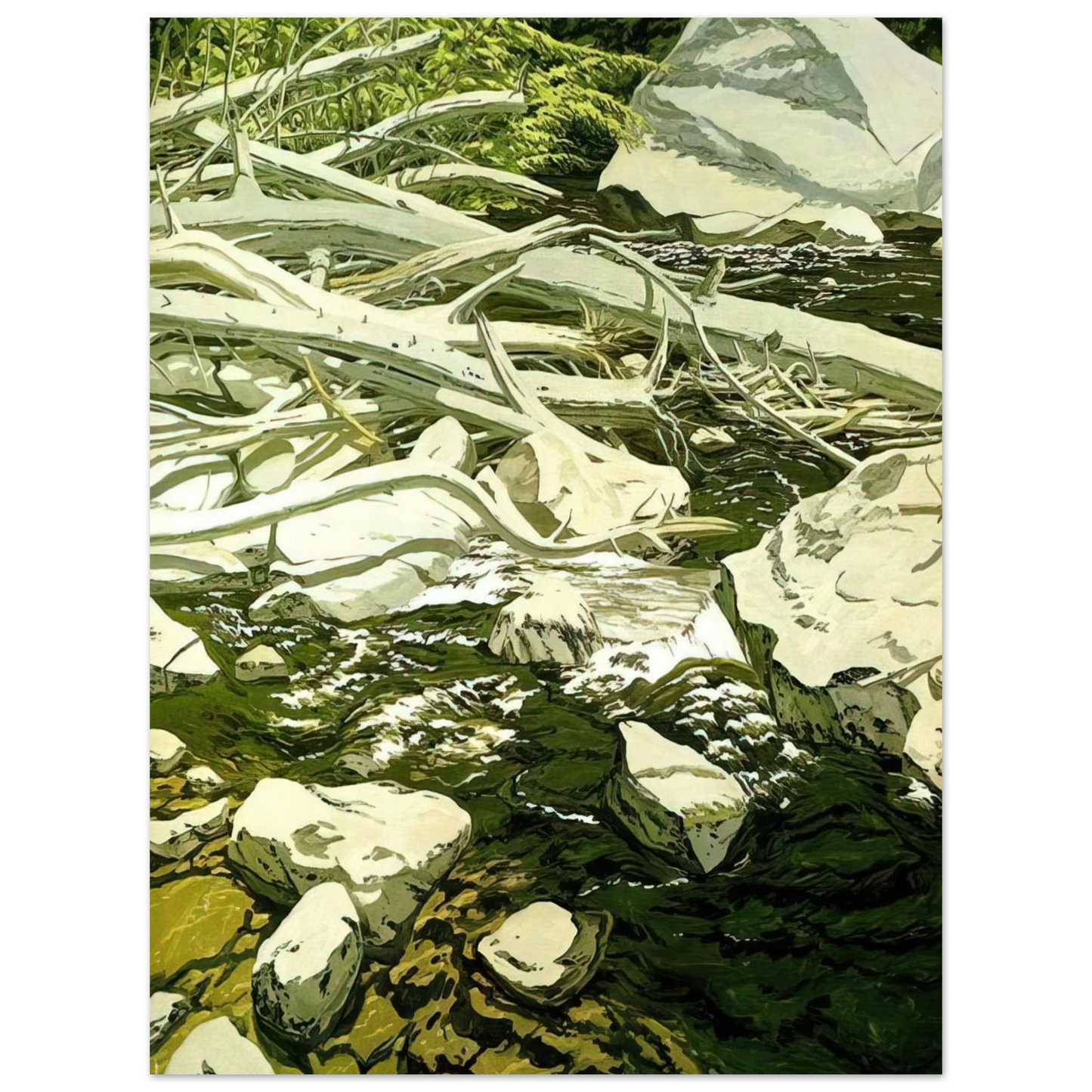 Neil Welliver - High Water Mark - 1984 Fine Art Poster - Default Title