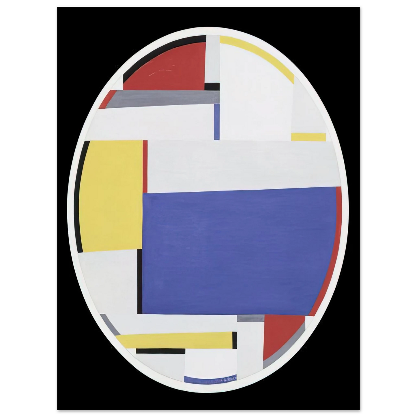 Fritz Glarner - Relational Painting, Tondo #40 - 1956 Fine Art Poster - Default Title