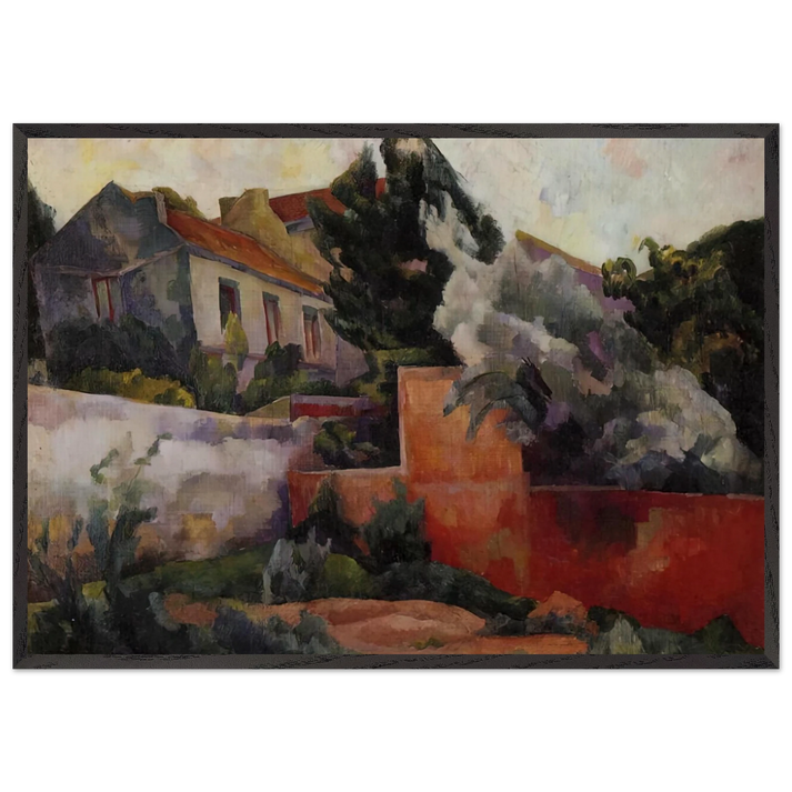 THE OUTSKIRTS OF PARIS 1918 - Diego Rivera 70x100 cm / 28x40 inches Framed Art Print – Black Wooden Frame